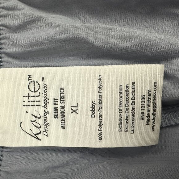 Koi Lite Spirit Platinum Grey Slim Fit Mechanical Stretch Scrub Pants Size XL - Picture 4 of 8